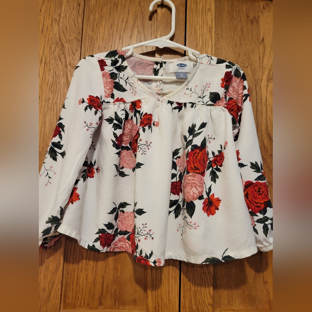 Old Navy Girls 4t Flowy Floral Print Top